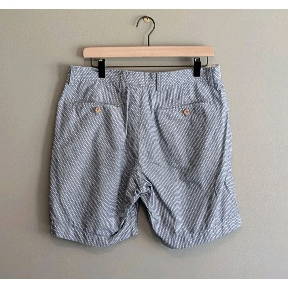 J Crew Mens 32 Gramercy Chino Shorts Blue Polka Dot 9